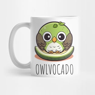 Owlvocado Funny Owl Avocado Mug